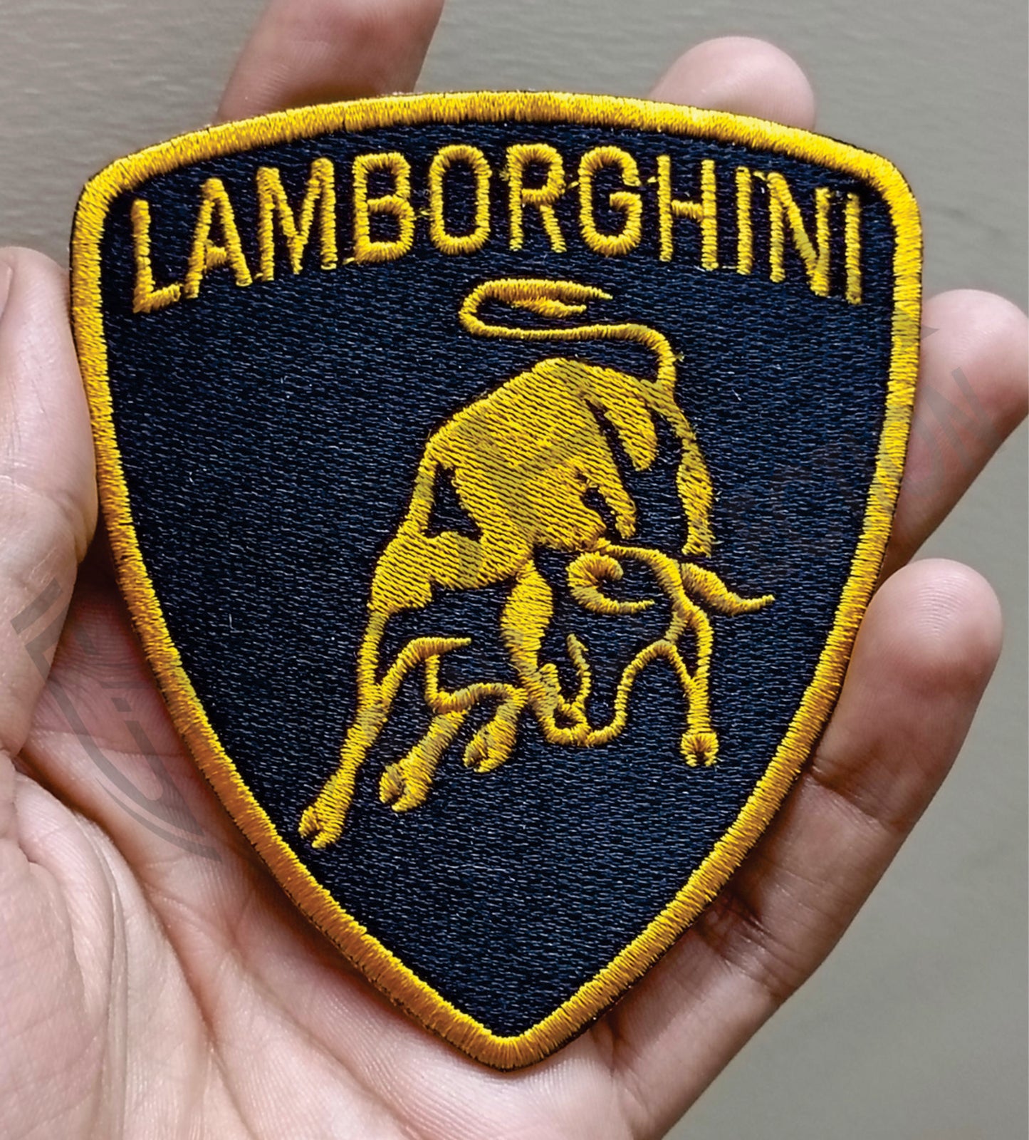 Lamborghini Logo Iron On Patch - Sew Patch - Crest Embroidered Patch