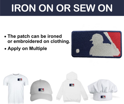 MLB Logo Major League Baseball Iron On Patch - Sew Patch - Embroidered Patch