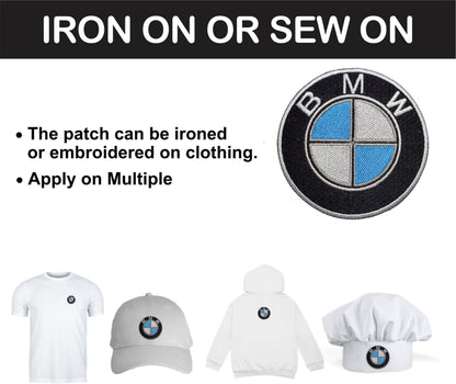 BMW Logo Iron On Patch - Sew Patch - Embroidered Patch