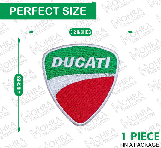 Ducati Motorbike Brand Logo Iron On Patch-Sew Patch-Embroidered Patch 3.2"x3.5"