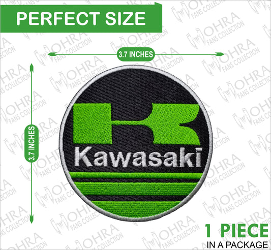Kawasaki Logo Iron On Patch - Sew Patch - Embroidered Patch
