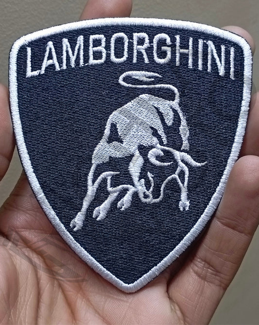 Lamborghini Logo Iron On Patch - Sew Patch - Crest Embroidered Patch